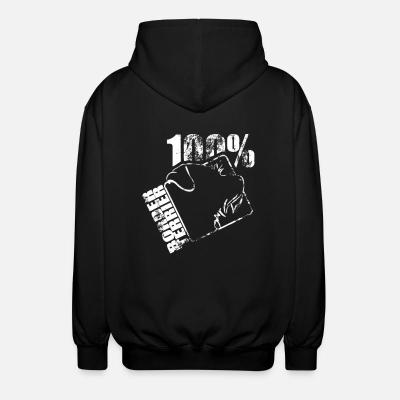 BORDER TERRIER 100 - Unisex Hooded Jacket - black