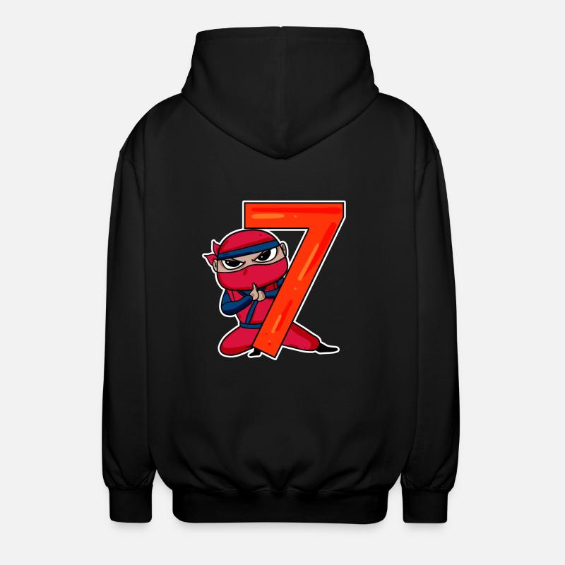 Fils Ninja de 7 ans - Veste à capuche unisexe - noir