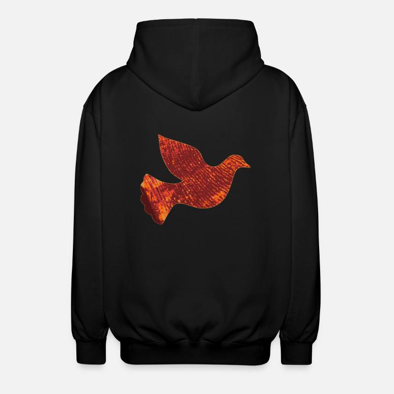 Rote Taube - Unisex Kapuzenjacke - Schwarz