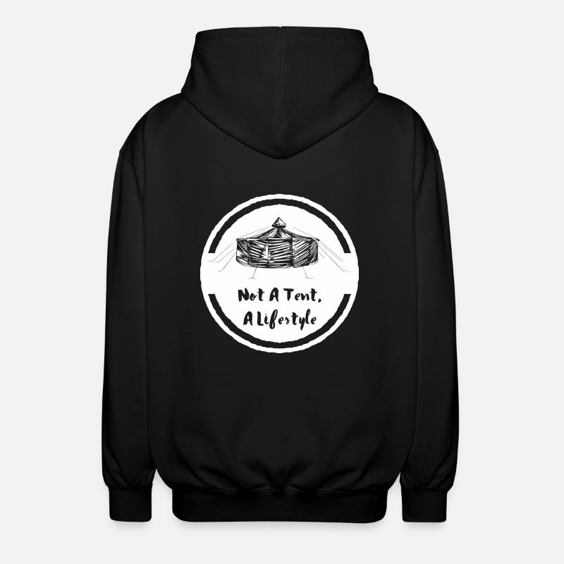 not_a_tent_jurte_wei-- - Unisex Kapuzenjacke - Schwarz