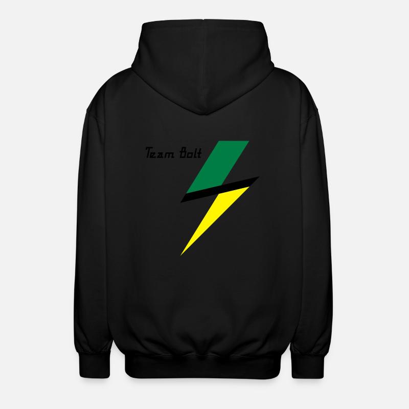 team Bolt - Unisex Hooded Jacket - black