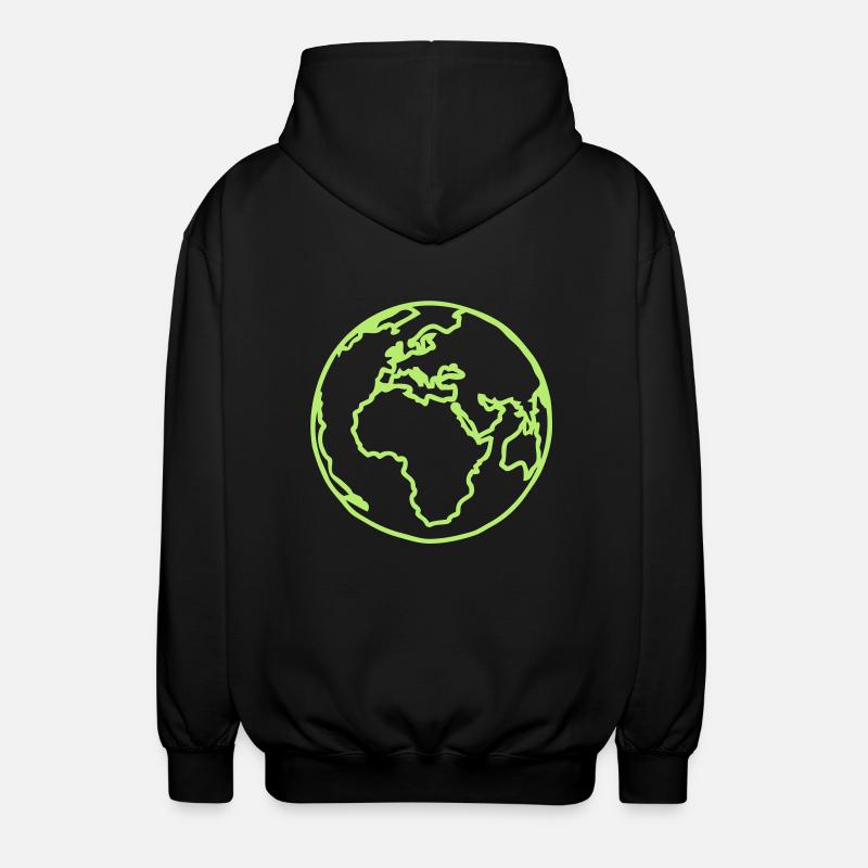 planete terre bleu4 - Veste à capuche unisexe - noir