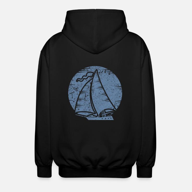 Voilier Voile - Veste à capuche unisexe - noir