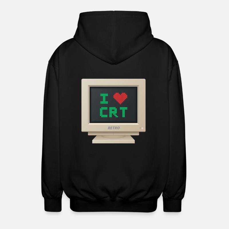 CRT design - I love CRT - Veste à capuche unisexe - noir
