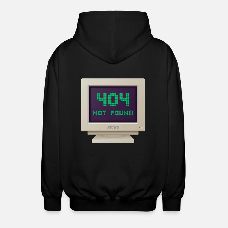 CRT Design - 404 Not found - Unisex Hooded Jacket - black