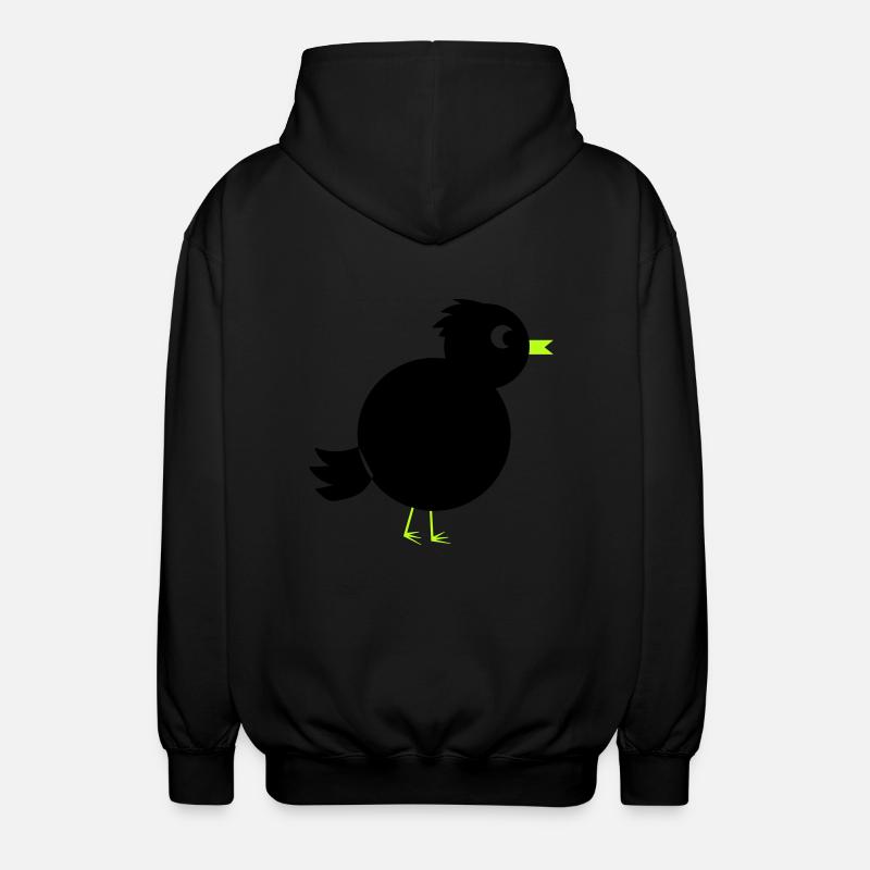 Bird Vogel - Unisex Kapuzenjacke - Schwarz