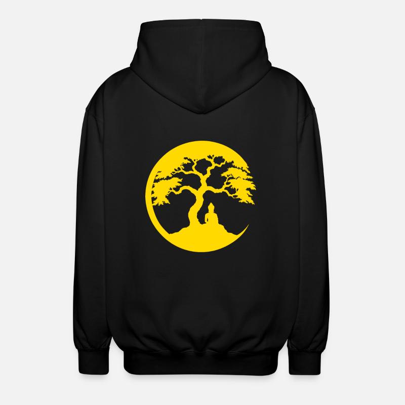 Bouddha, Cercle Zen - Veste à capuche unisexe - noir