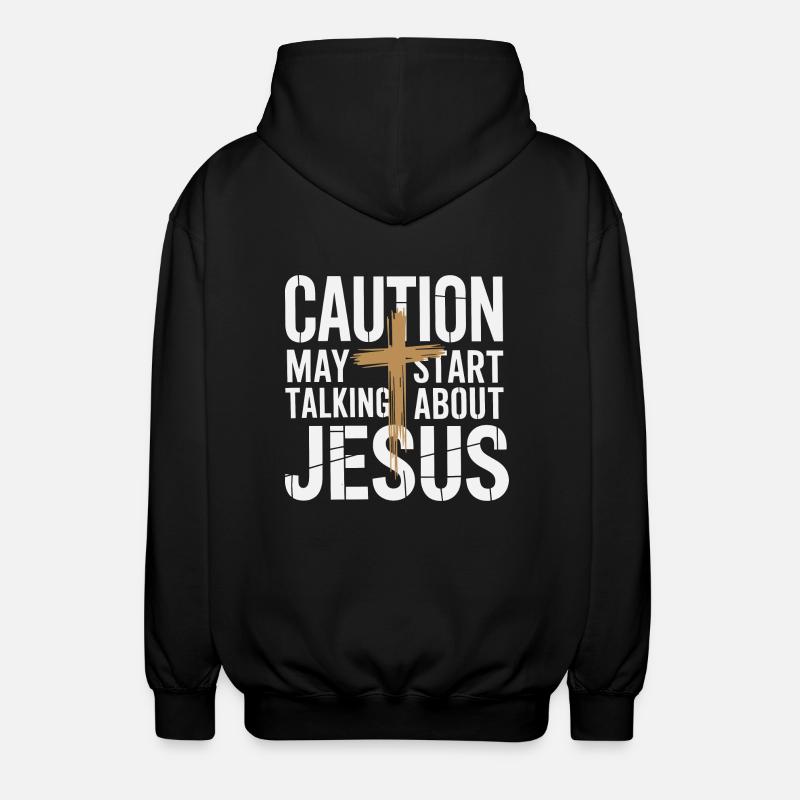Lebe deinen Glauben sichtbar - Unisex Kapuzenjacke - Schwarz