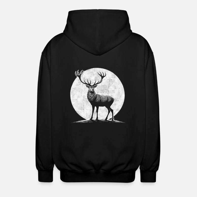 Cerf - Veste à capuche unisexe - noir