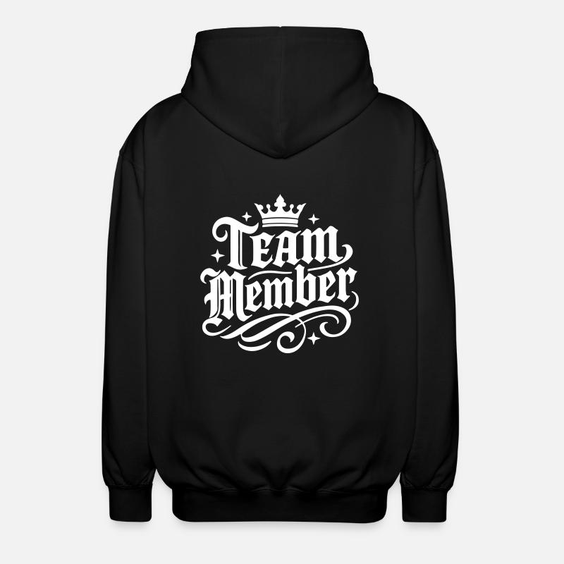 Team Mitglied Krone - Unisex Kapuzenjacke - Schwarz