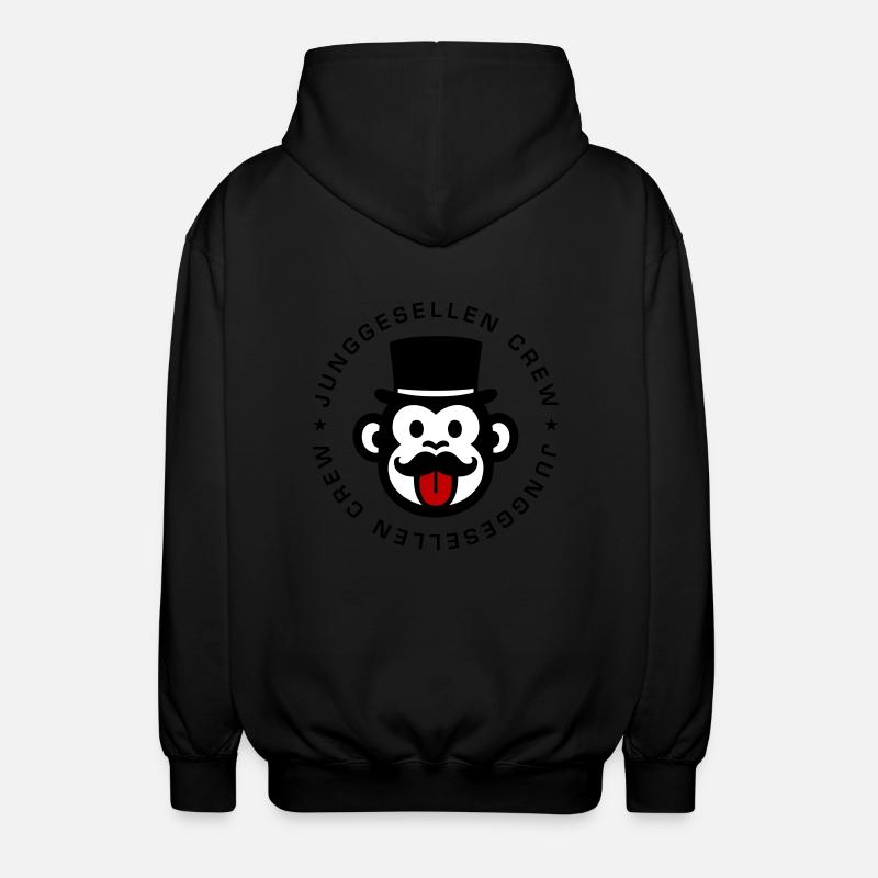 Junggesellen Crew Affe - Unisex Kapuzenjacke - Schwarz