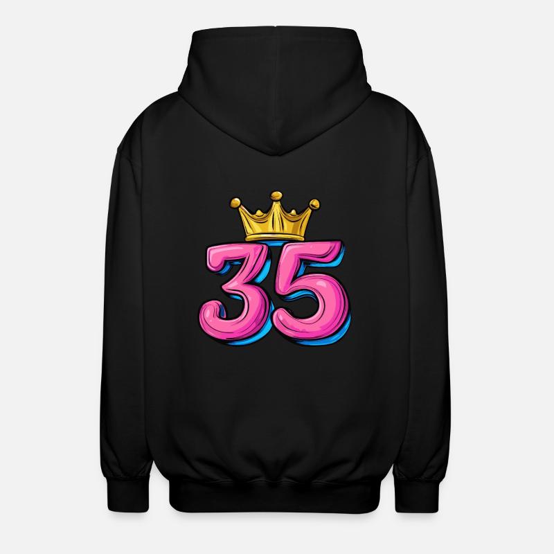 Couronne à 35 chiffres - Veste à capuche unisexe - noir