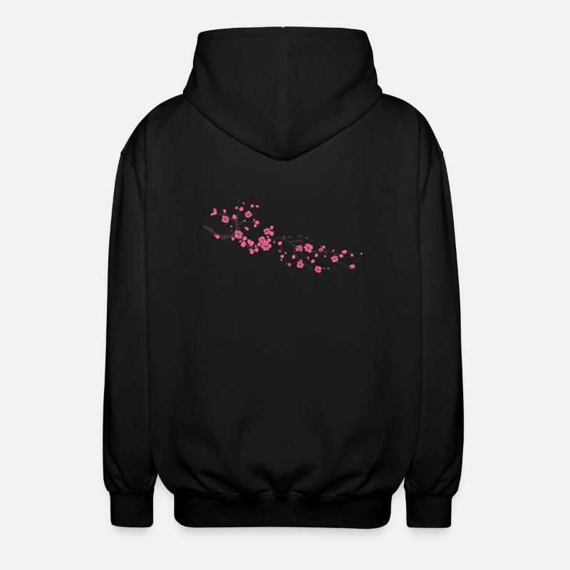 Branche avec fleurs idée cadeau - Veste à capuche unisexe - noir