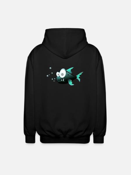 Fisch - Unisex Hooded Jacket - black