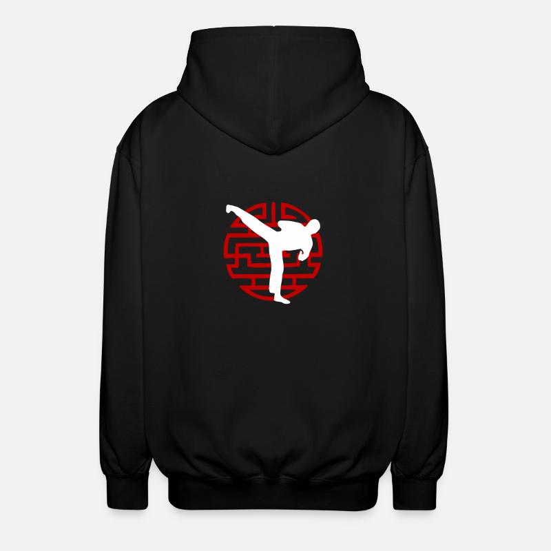 Karate Sidekick - Unisex Kapuzenjacke - Schwarz