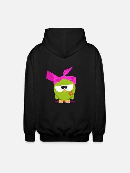 Birdie mit Kopftuch - Unisex Kapuzenjacke - Schwarz