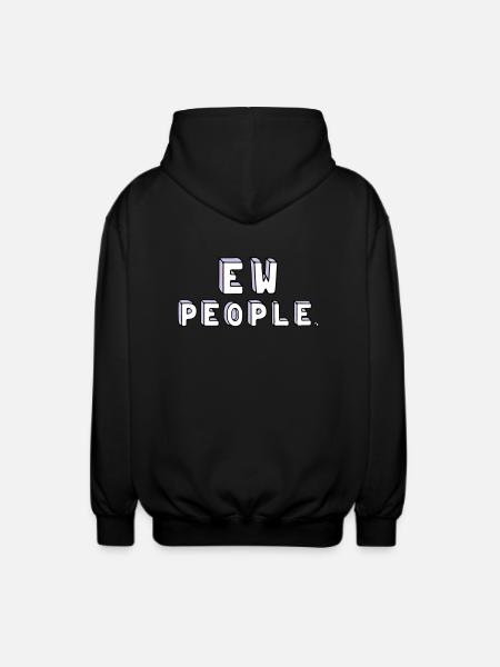 Menschen sind doof. - Unisex Kapuzenjacke - Schwarz