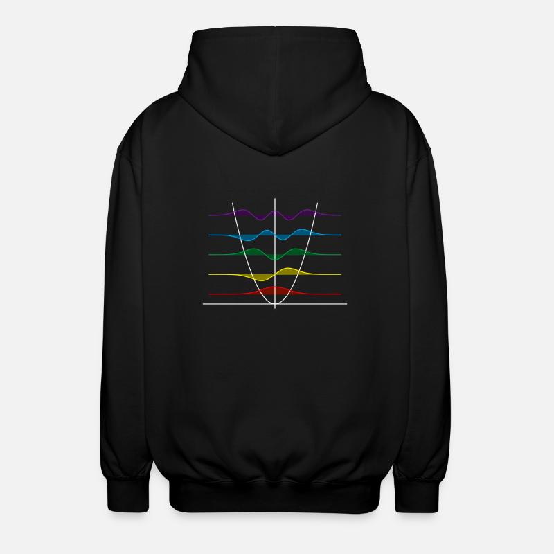 Harmonic oscillator - Unisex Hooded Jacket - black