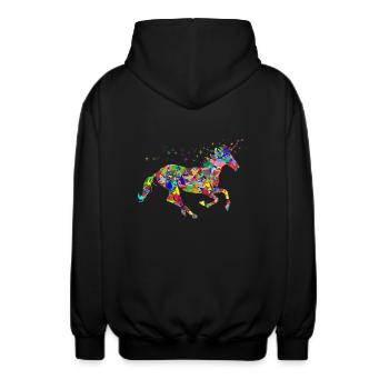 Licorne couleur cadeau idée cadeau - Veste à capuche unisexe - noir - Dos - AI Model Male 185 light (185cm)