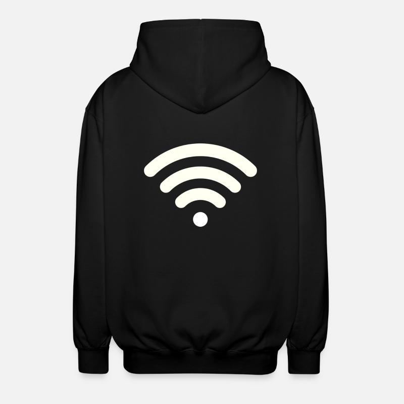 Wifi blanc - Veste à capuche unisexe - noir