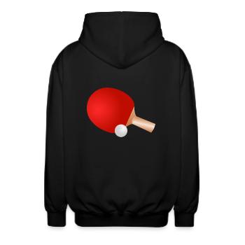 Raquette de tennis - Veste à capuche unisexe - noir - Dos - AI Model Male 185 light (185cm)