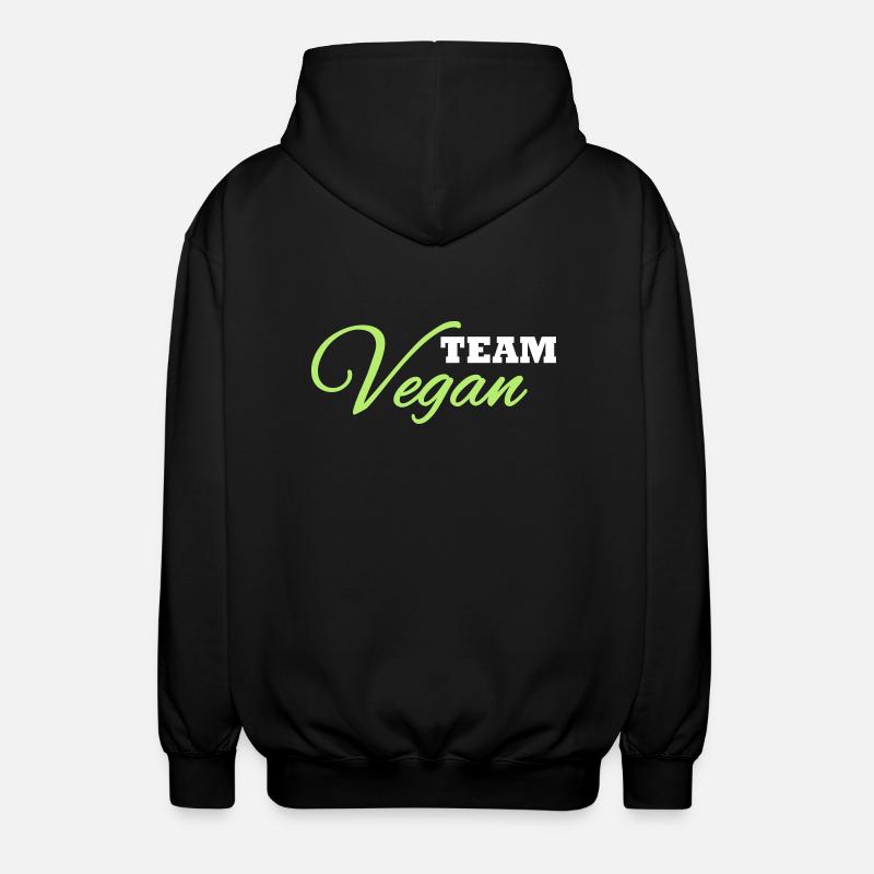Team Vegan - Unisex Kapuzenjacke - Schwarz