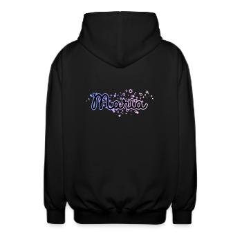 Maria name first name - Unisex Hooded Jacket - black - Back - AI Model Male 185 light (185cm)