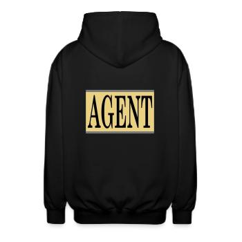 agent - Veste à capuche unisexe - noir - Dos - AI Model Male 185 light (185cm)