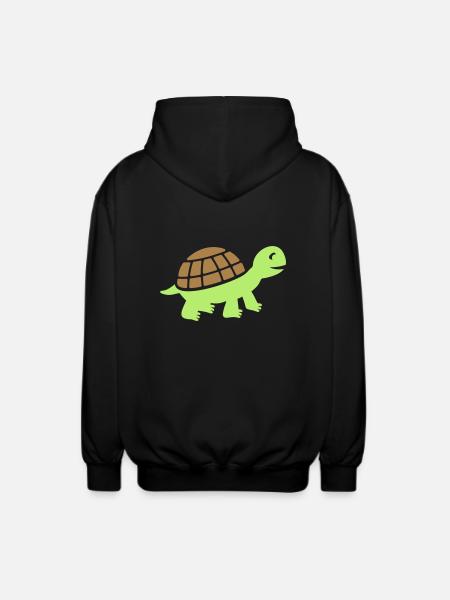 Cute turtle gift - Unisex Hooded Jacket - black