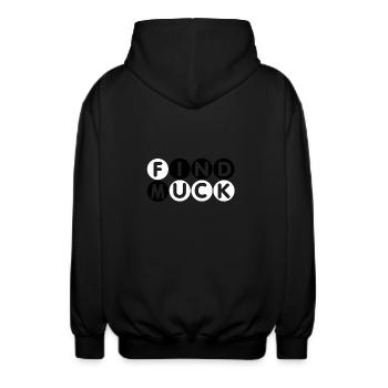 Trouvez muck. T-shirt de poison tout simplement Mindfuck. - Veste à capuche unisexe - noir - Dos - AI Model Male 185 light (185cm)