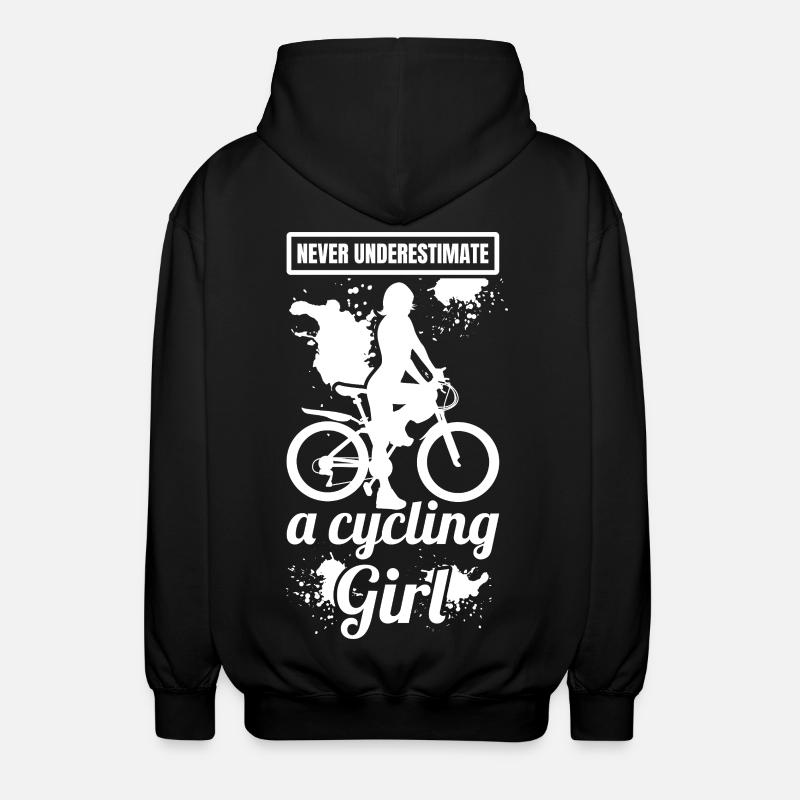 Radfahrerin - Unisex Kapuzenjacke - Schwarz