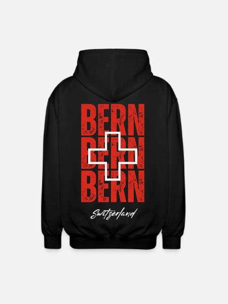 J’aime Berne, souvenir de Berne - Veste à capuche unisexe - noir