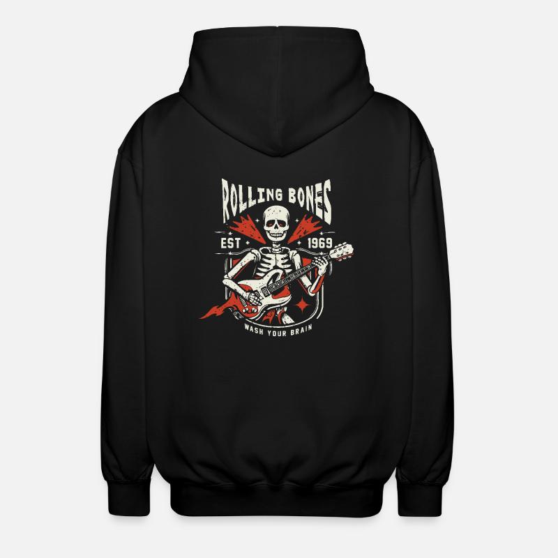 Rolling bones - Unisex Hooded Jacket - black