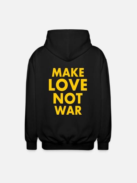 Make love not war - Unisex Hooded Jacket - black