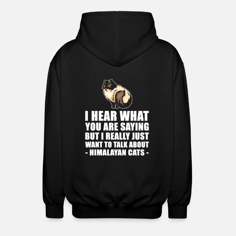 Himalayan Cat Cute Gift - Unisex Hooded Jacket - black