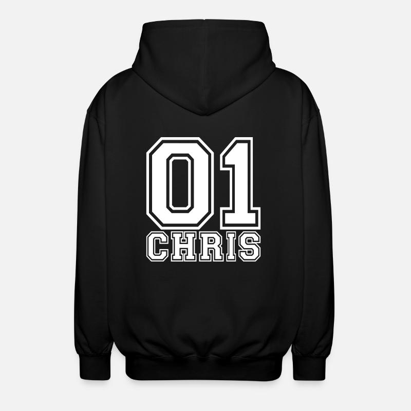 Chris - Name - Unisex Kapuzenjacke - Schwarz