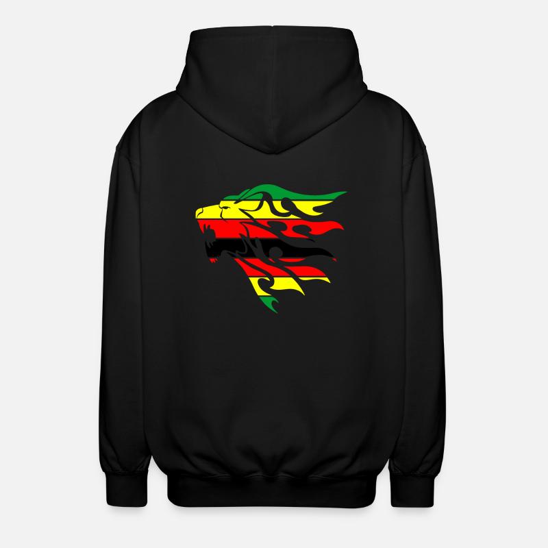 Simbabwe-Flagge Löwe - Unisex Kapuzenjacke - Schwarz
