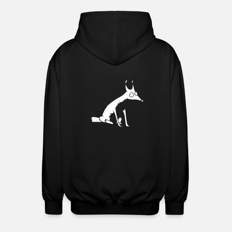 White fox no 1 - Unisex Kapuzenjacke - Schwarz