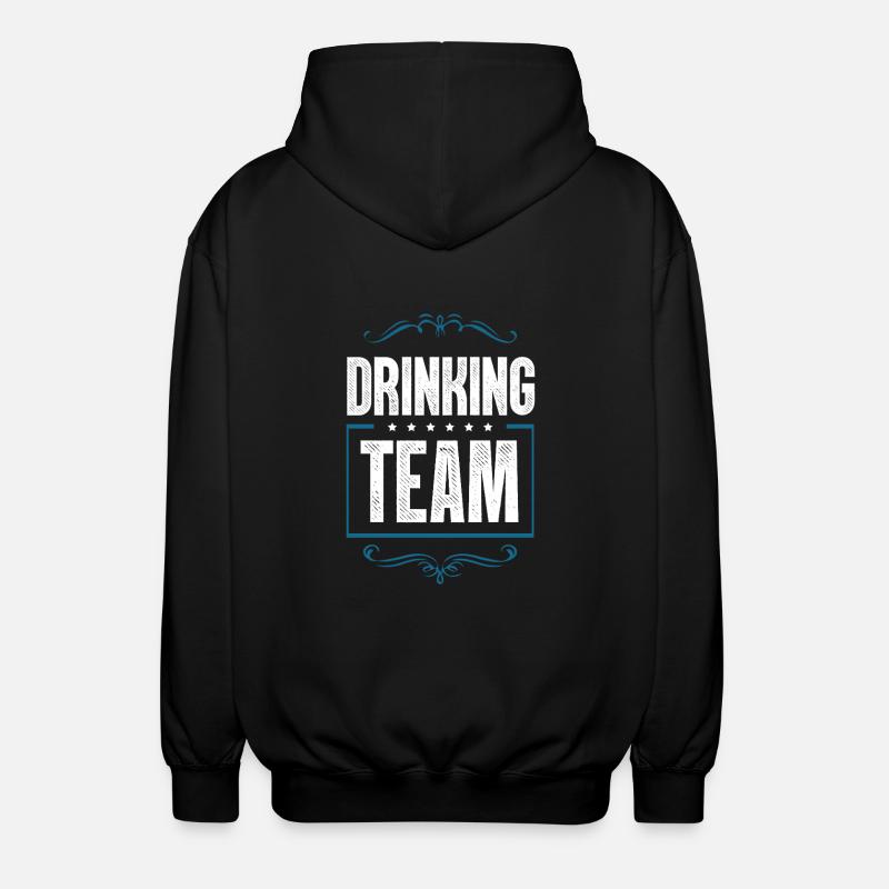 Drinking Crew - Unisex Kapuzenjacke - Schwarz