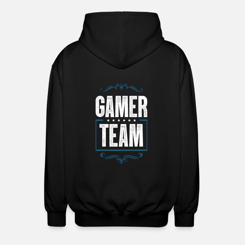 Gamer Team - Unisex Hooded Jacket - black