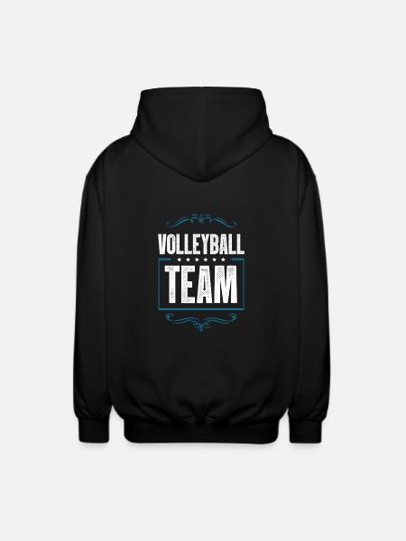 Volleyball Team - Unisex Hooded Jacket - black