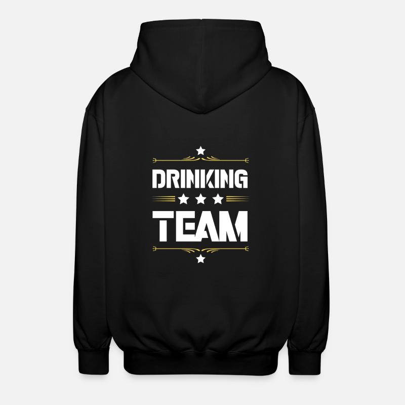 Drinking Team - Unisex Hooded Jacket - black