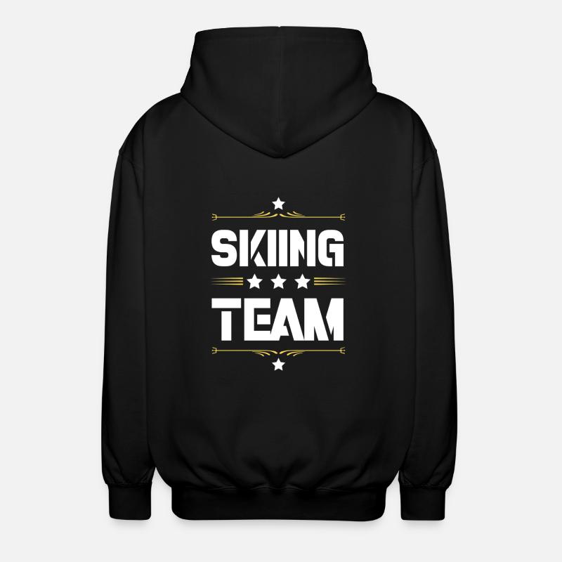 Skiing Team - Unisex Hooded Jacket - black
