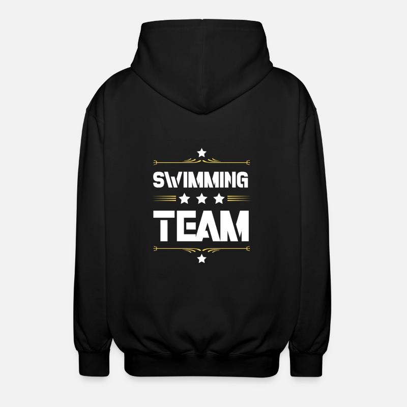 Swimming Team - Unisex Hooded Jacket - black
