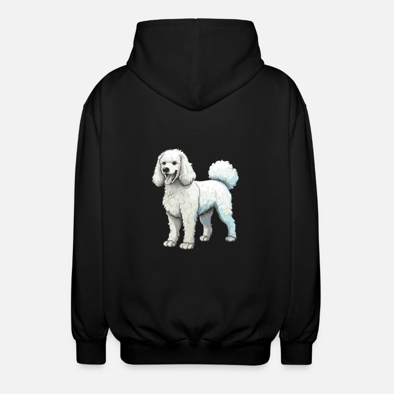 Pudel Hund - Unisex Kapuzenjacke - Schwarz