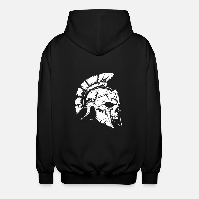 Crâne de gladiateur spartiate - Veste à capuche unisexe - noir