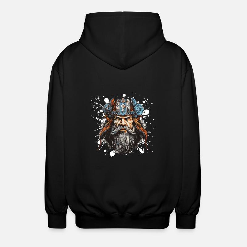 Tête Viking Guerrier Valhalla - Veste à capuche unisexe - noir