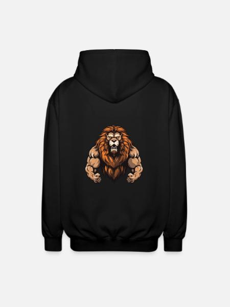 Leo Muscles - Unisex Hooded Jacket - black