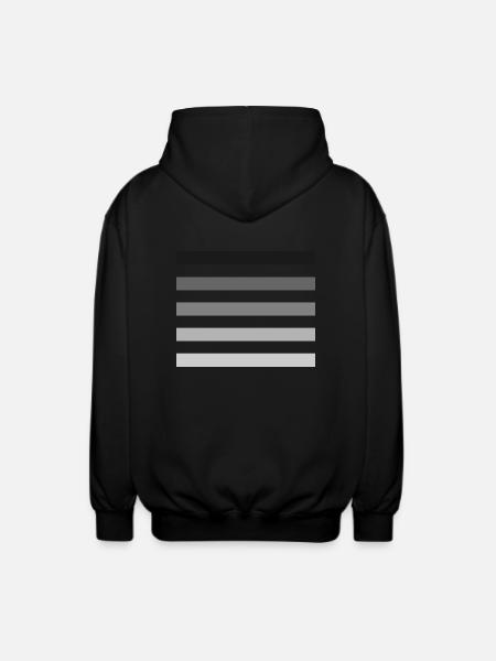 Stripes in shades of gray - Unisex Hooded Jacket - black