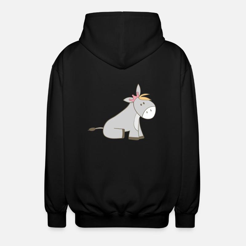 Esel - Unisex Kapuzenjacke - Schwarz